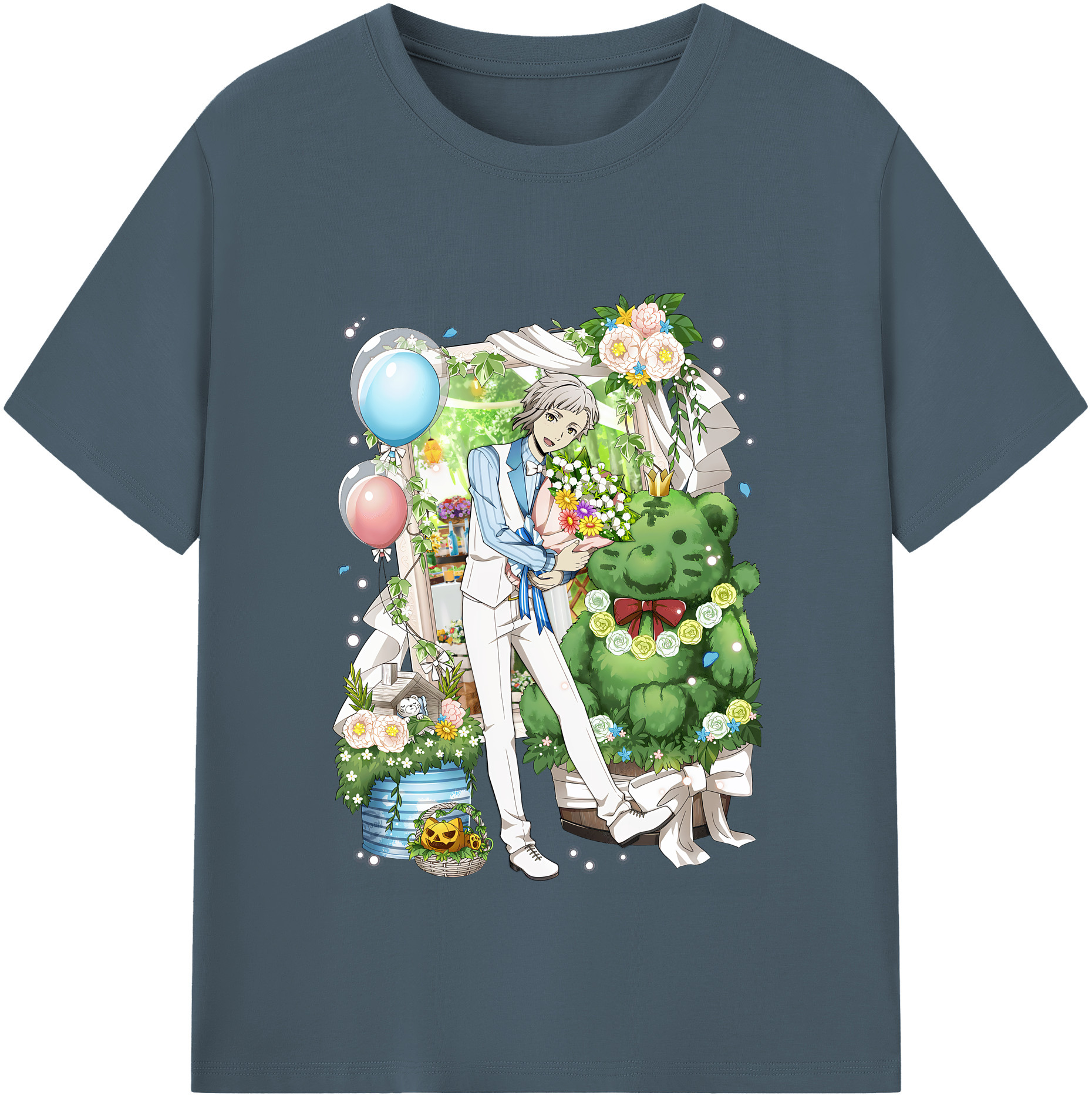 （画像用） 文豪ストレイドッグス Bungo Stray Dogs 綿100％半袖Tシャツ（フロントプリント）